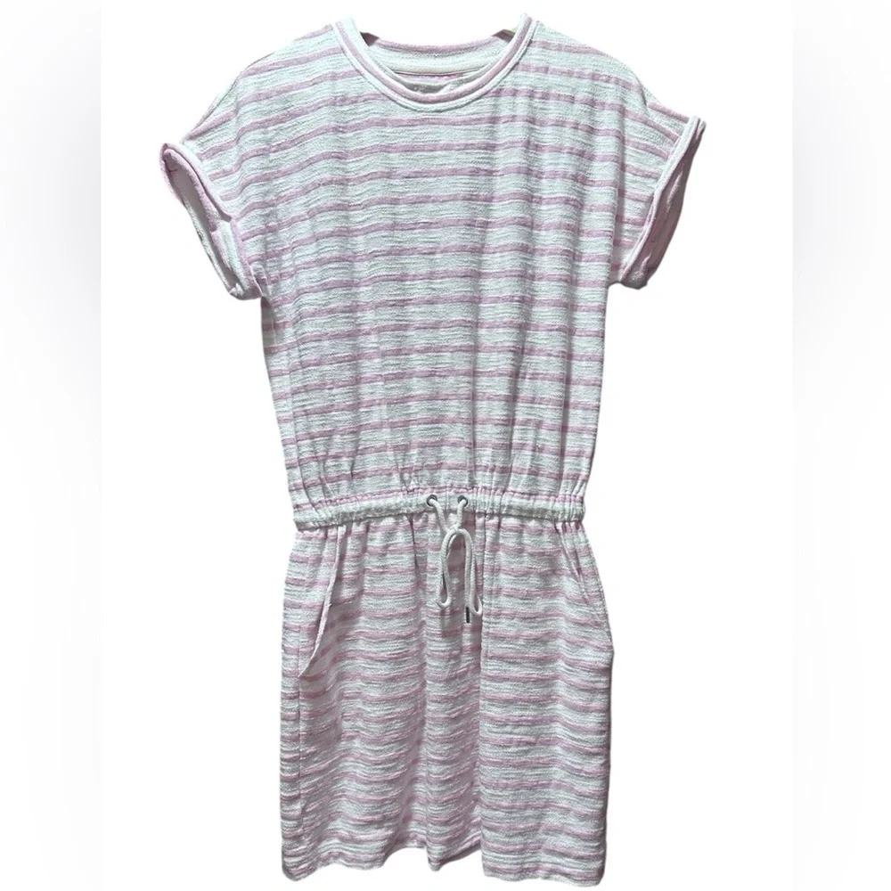 Lou & Grey Pink and White Striped Beach Coverup with Pockets